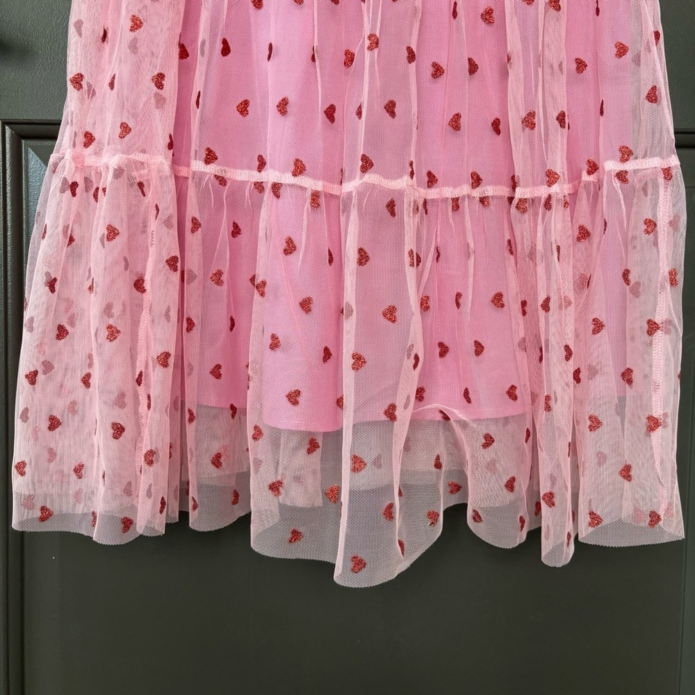 NWT Betsey Johnson Viral Heart Print VALENTINES DAY Dress in Pale Pink Trending - Picture 9 of 13